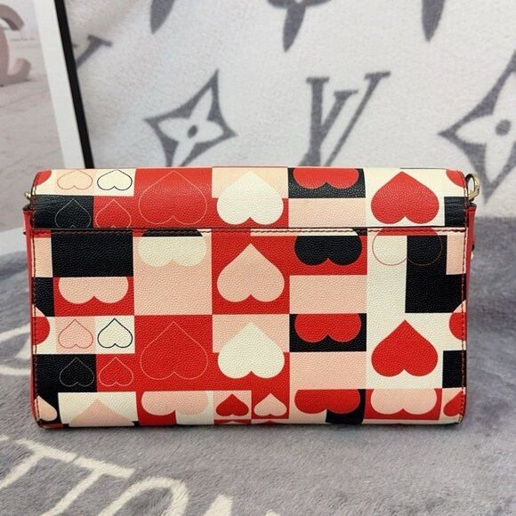 MCM #R Luxury Women's Millie Visetos Pink Color-Blocked Shoulder/Crossbody Bag - Picture 8 of 16